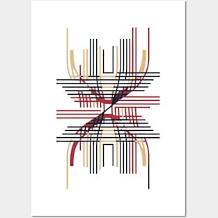 abstract line Posters and Art